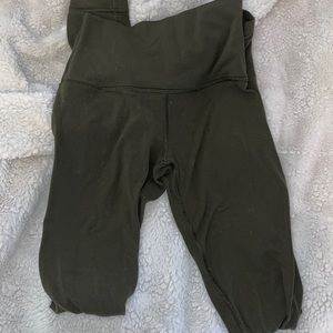GREEN LULULEMON ALIGN LEGGINGS